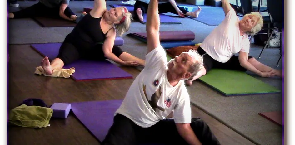 Gentle yoga therapy session